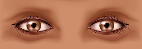 Svart kvinna ögon — Stock vektor