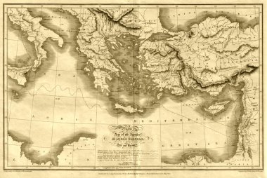 Old map (1816) clipart