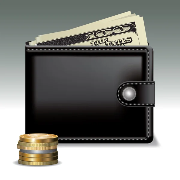 Πορτοφόλι με δολάρια — Διανυσματικό Αρχείο