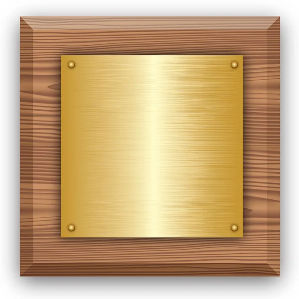 Gold plate — Stock Vector