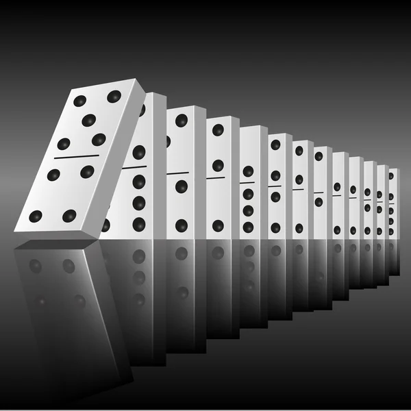 Domino-effect — Stockvector