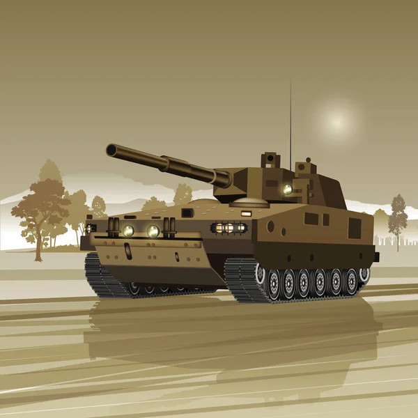 Tanque militar — Vector de stock