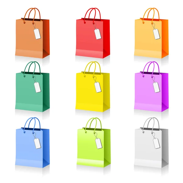 Colorful shopping bags — Stock Vector