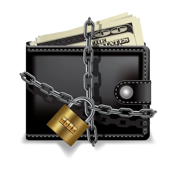 Safe wallet — Stock Vector