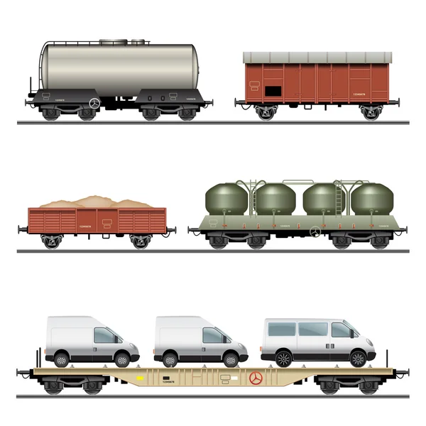 Train de marchandises — Image vectorielle