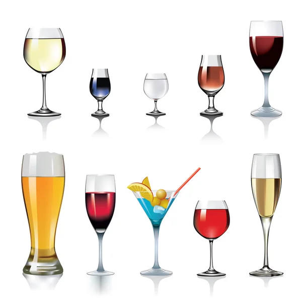 Bebidas alcohólicas — Archivo Imágenes Vectoriales