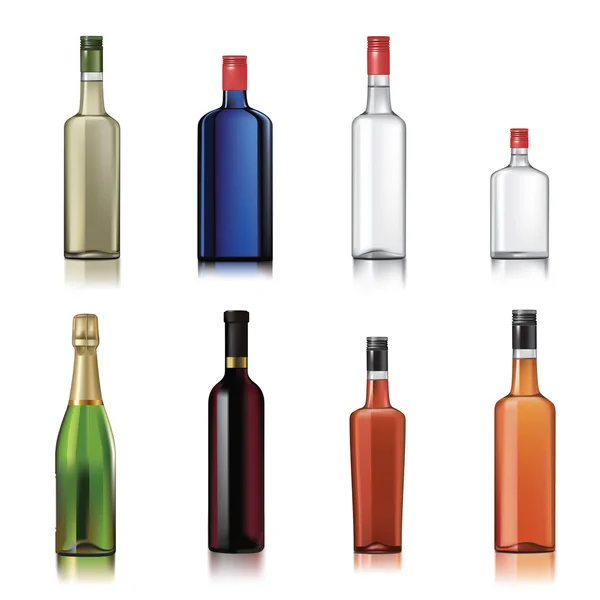 Bouteilles d'alcool — Image vectorielle