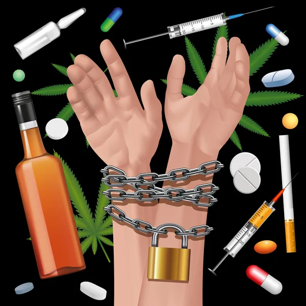 Наркоманія — стоковий вектор