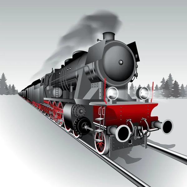 Steam train — Stock Vector