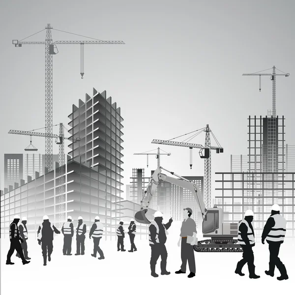 Trabajadores de la construcción — Vector de stock