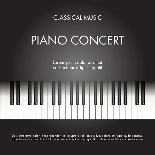 Piano concert — Stock Vector