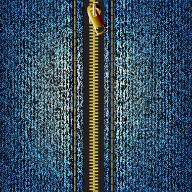 Denim doku fermuar ile
