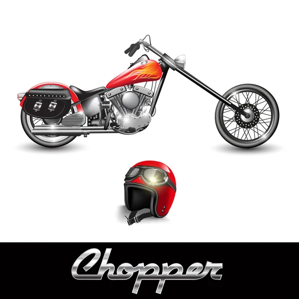 Moto Chopper — Image vectorielle