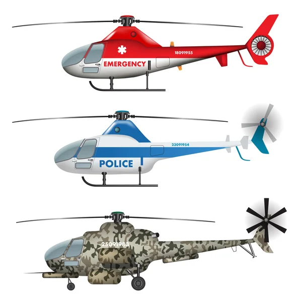 Kolekcja helikopterów — Wektor stockowy