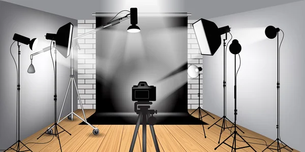 Photo studio equipment — Stock Vector