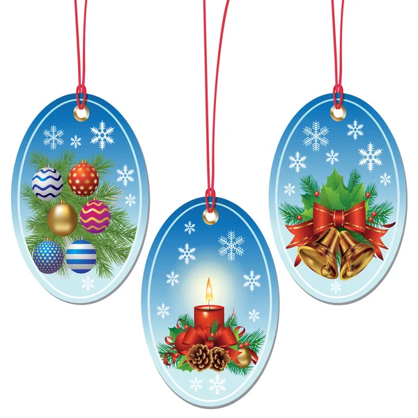 Christmas tags — Stock Vector