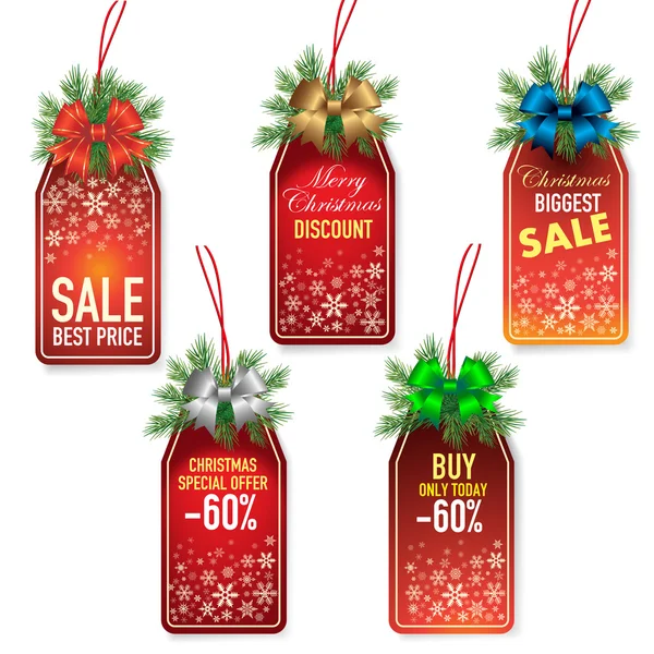 Christmas price tags — Stock Vector