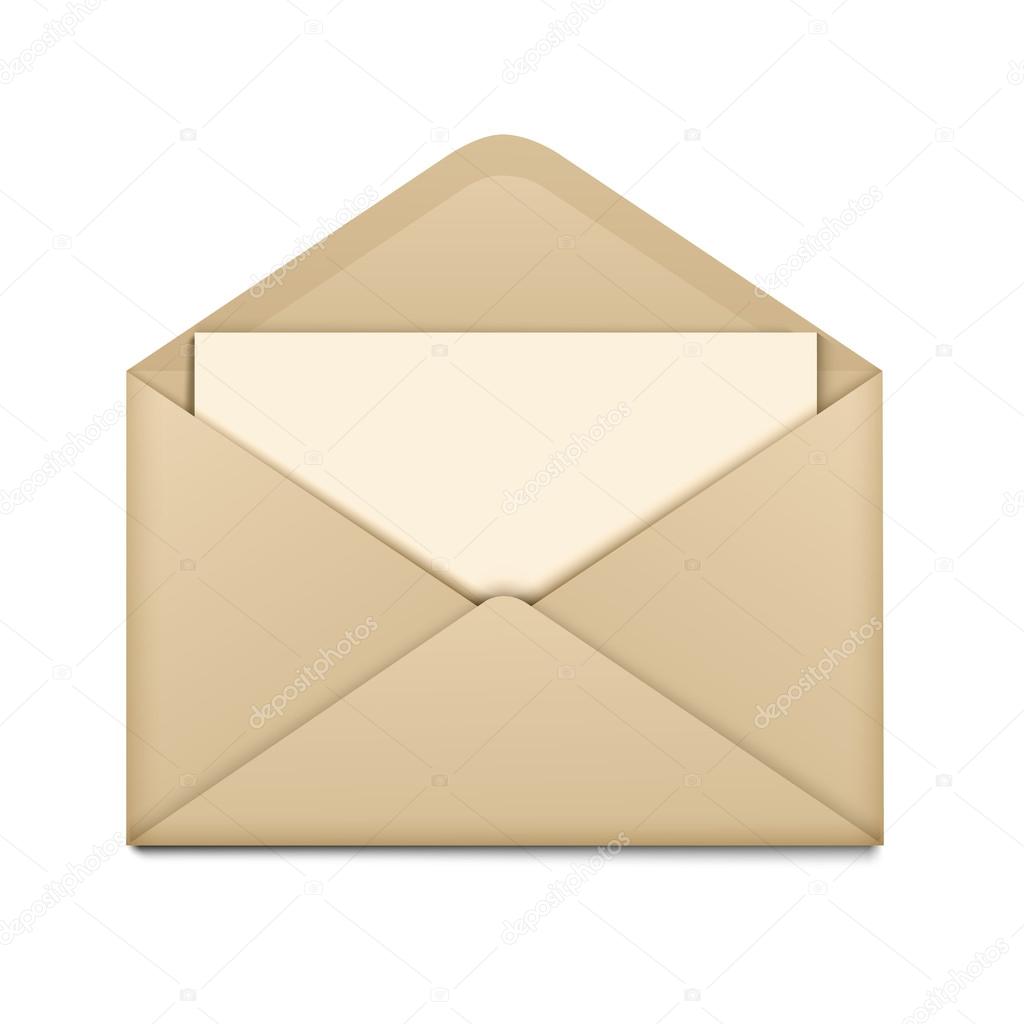 Open brown envelope