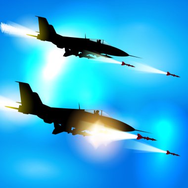 Military fighter jets clipart