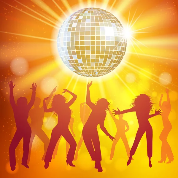 Silhouettes of a party crowd — Stock Vector