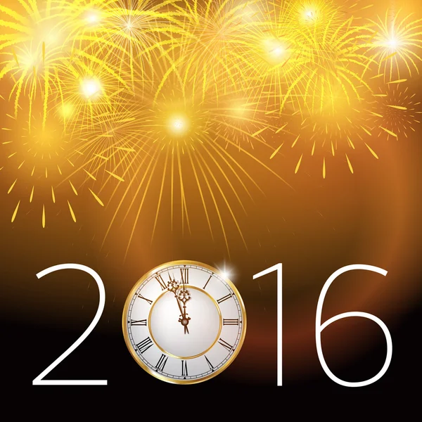 Orologio di anno nuovo — Vettoriale Stock