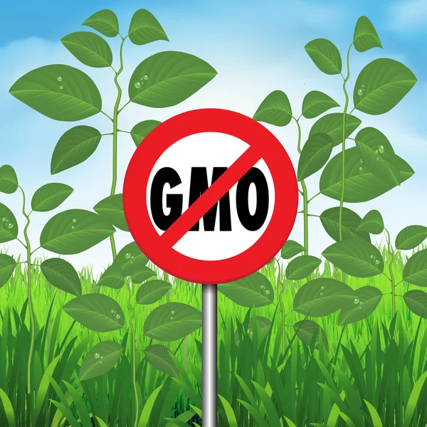 Žádné stopy Gmo — Stockový vektor