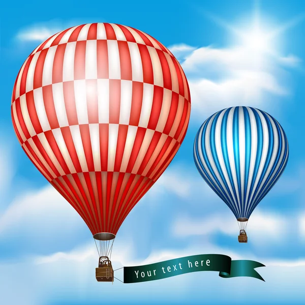 Globos de aire caliente — Vector de stock