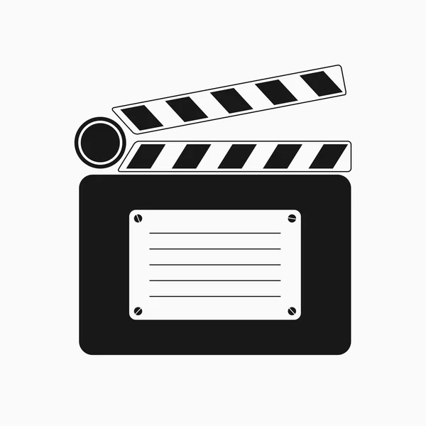 Flache schwarze Klappe Symbol — Stockvektor #118008230