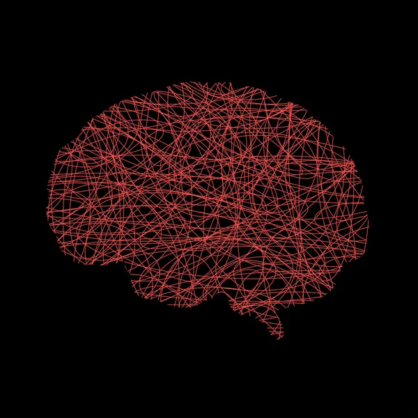 Réseaux neuronaux rouges — Image vectorielle