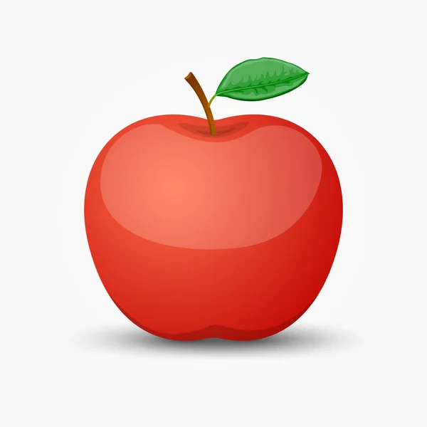 Olgun Kırmızı elma — Stok Vektör