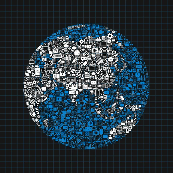 Mondo dell'informazione Grafiche Vettoriali