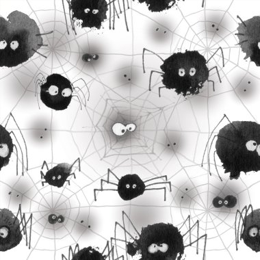 Cadılar Bayramı örümcek tema ile desen