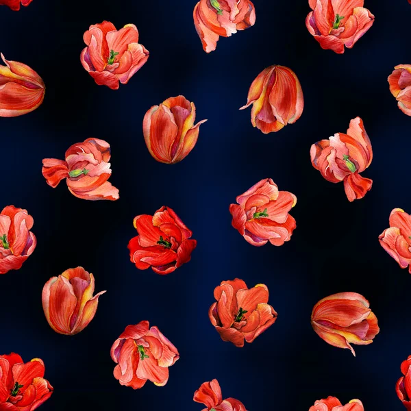 Padrão tulipa sem costura — Fotografia de Stock
