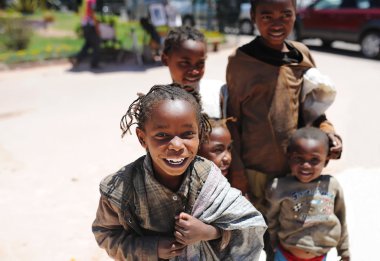 Mutlu çocuk Madagaskar. Antananarivo.