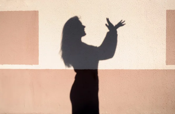 The girl's shadow — Stock Photo, Image