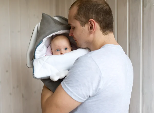 Father and the little daughter are very happy — Stock Photo, Image