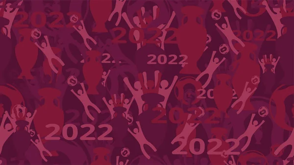 Abstract seamless background for soccer championship. Qatar flag colors. Football 2022. Vector illustration