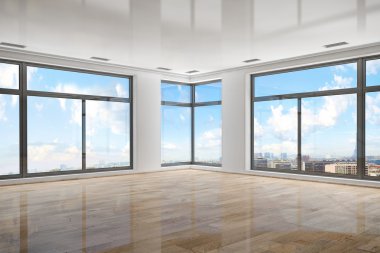 3D - boş oda - daire