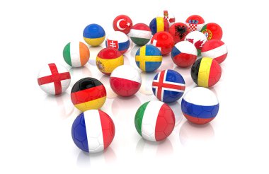 3D render - 2016 futbol takımları