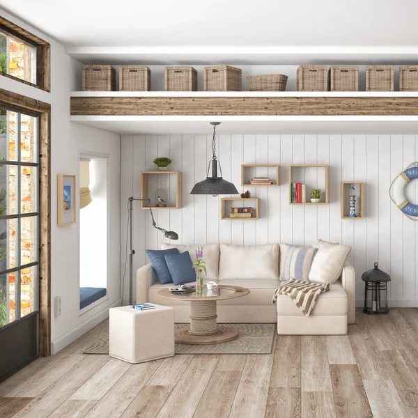 3d render - scandinavian flat — Stock Photo, Image