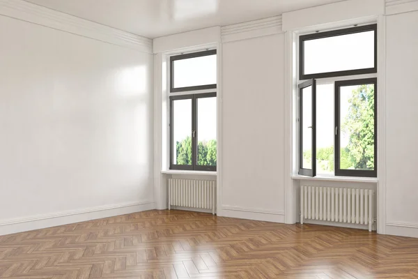 3d - empty room - apartment — Stock Photo, Image