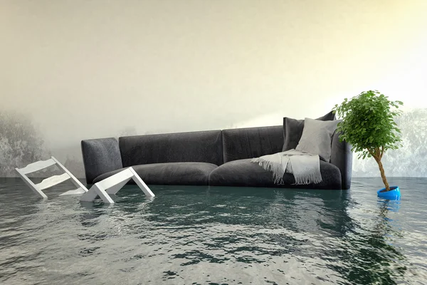 Rendering 3d - Danni all'acqua — Foto Stock