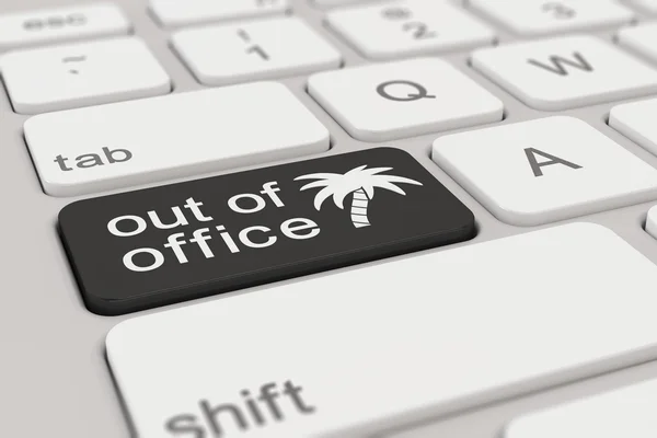 Tastatur - Out of Office - schwarz — Stockfoto