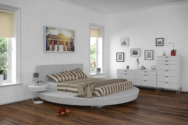 3d - camera da letto moderna - Colpo 51 — Foto Stock