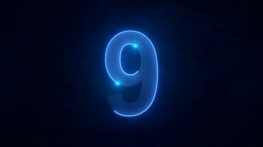 geri sayım 10 için 0 - mavi