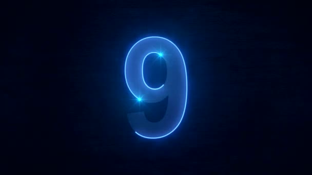 compte à rebours 10 à 0 - bleu 