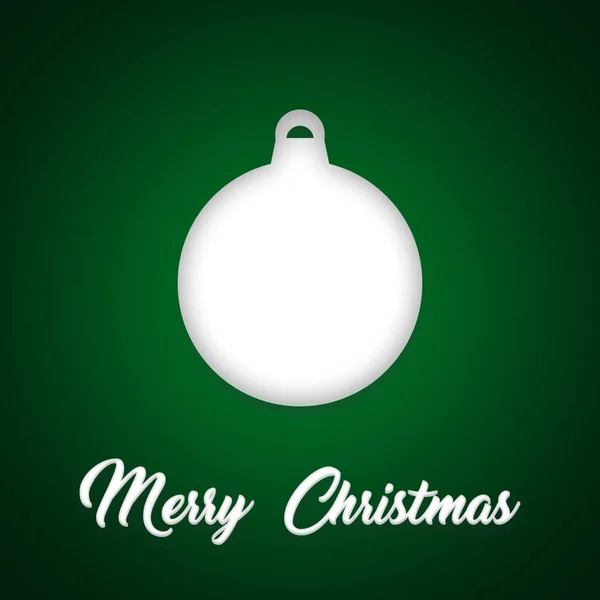 Illustation Christmas Greeting Card Christmas Bauble Message Merry Christmas White — Stockfoto