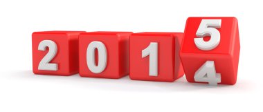 3D render kırmızı küpler 2014-2015