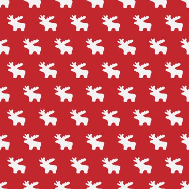 Noel beyaz Ren geyiği ile seamless modeli