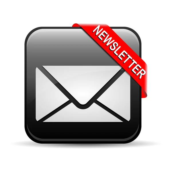 Newsletter Button Black — Stock Photo, Image